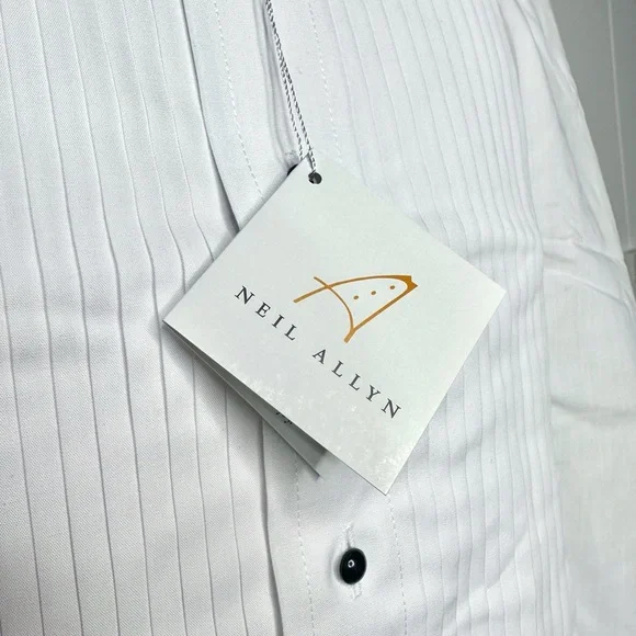 NWT Neil Allyn Tuxedo Shirt w/ Bow Tie - Picture 4 of 10